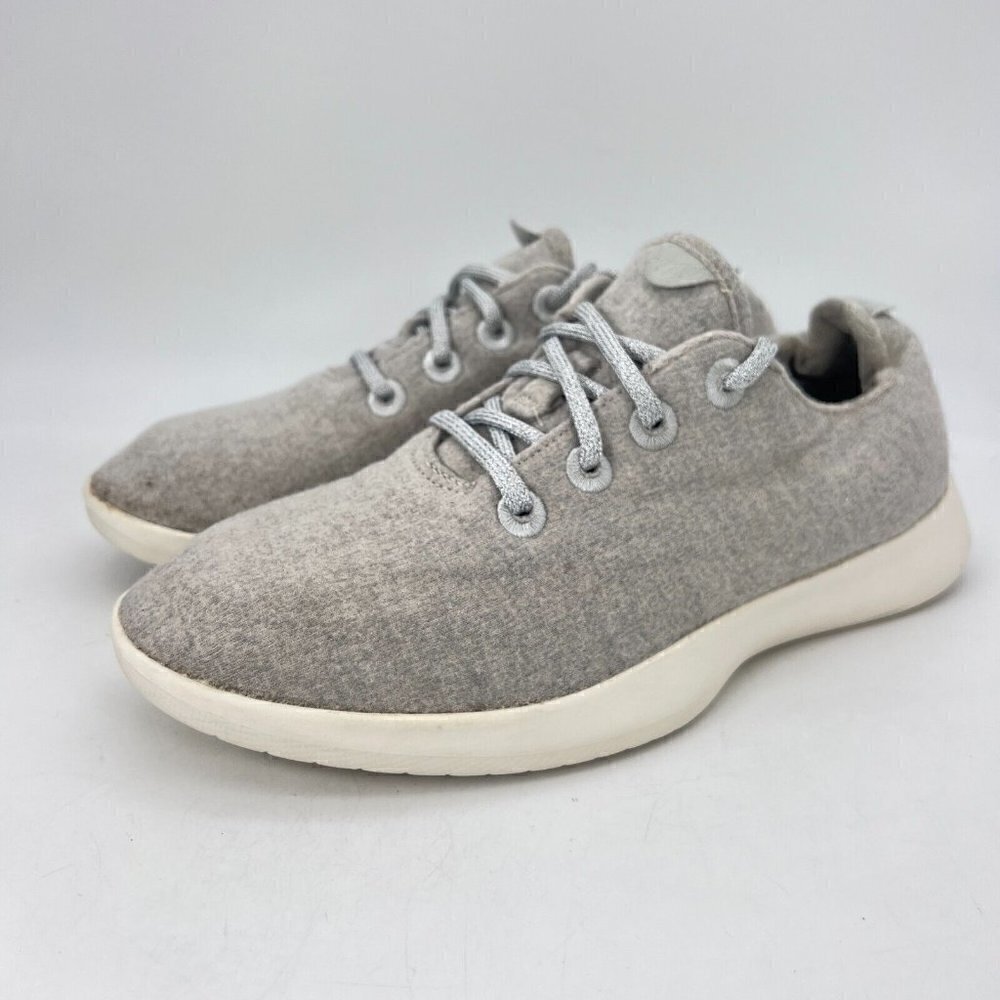 Allbirds Wool Runners Light Grey White Sole Women Sneaker Running Shoes Size 9
